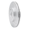 E-Line Drilled & Slotted Silver Brake Rotor, 1988-1998 GM, Position: Front Right - image 2