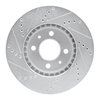 E-Line Drilled & Slotted Silver Brake Rotor, 1988-1998 GM, Position: Front Right - image 4