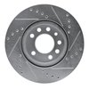 E-Line Drilled & Slotted Silver Brake Rotor, 1994-1996 GM, Position: Front Left - image 2