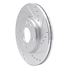 E-Line Drilled & Slotted Silver Brake Rotor, 1994-1996 GM, Position: Front Right - image 1