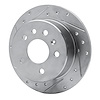 E-Line Drilled & Slotted Silver Brake Rotor, 1994-1996 GM, Position: Rear Left - image 1
