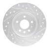 E-Line Drilled & Slotted Silver Brake Rotor, 1997-2008 GM, Position: Rear Left - image 4