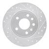 E-Line Drilled & Slotted Silver Brake Rotor, 1997-2008 GM, Position: Rear Right - image 3