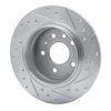 E-Line Drilled & Slotted Silver Brake Rotor, 1999-2010 GM, Position: Rear Left - image 4