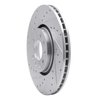 E-Line Drilled & Slotted Silver Brake Rotor, 1999-2010 GM, Position: Front Left - image 3