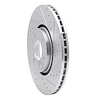 E-Line Drilled & Slotted Silver Brake Rotor, 1999-2010 GM, Position: Front Right - image 1