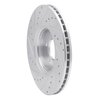 E-Line Drilled & Slotted Silver Brake Rotor, 1999-2010 GM, Position: Front Right - image 3