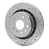 E-Line Drilled & Slotted Silver Brake Rotor, 2002-2010 GM, Position: Rear Left - image 1