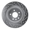 E-Line Drilled & Slotted Silver Brake Rotor, 2002-2010 GM, Position: Rear Left - image 4