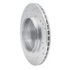 E-Line Drilled & Slotted Silver Brake Rotor, 2002-2010 GM, Position: Rear Right - image 2