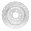 E-Line Drilled & Slotted Silver Brake Rotor, 2002-2010 GM, Position: Rear Right - image 3