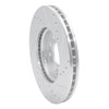 E-Line Drilled & Slotted Silver Brake Rotor, 2003-2011 GM, Position: Front Left - image 2