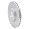 E-Line Drilled & Slotted Silver Brake Rotor, 2003-2011 GM, Position: Front Left - image 3