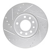 E-Line Drilled & Slotted Silver Brake Rotor, 2003-2011 GM, Position: Front Right - image 1