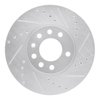 E-Line Drilled & Slotted Silver Brake Rotor, 2003-2011 GM, Position: Front Right - image 4