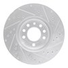 E-Line Drilled & Slotted Silver Brake Rotor, 2003-2011 GM, Position: Front Left - image 2