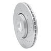 E-Line Drilled & Slotted Silver Brake Rotor, 2003-2011 GM, Position: Front Right - image 1