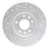 E-Line Drilled & Slotted Silver Brake Rotor, 2003-2011 GM, Position: Rear Left - image 1