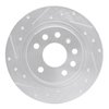 E-Line Drilled & Slotted Silver Brake Rotor, 2003-2011 GM, Position: Rear Left - image 2