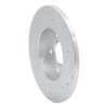 E-Line Drilled & Slotted Silver Brake Rotor, 2003-2011 GM, Position: Rear Left - image 4