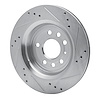 E-Line Drilled & Slotted Silver Brake Rotor, 2003-2011 GM, Position: Rear Left - image 1