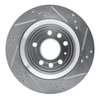 E-Line Drilled & Slotted Silver Brake Rotor, 2003-2011 GM, Position: Rear Left - image 2