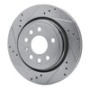 E-Line Drilled & Slotted Silver Brake Rotor, 2003-2011 GM, Position: Rear Left - image 3