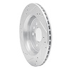 E-Line Drilled & Slotted Silver Brake Rotor, 2003-2011 GM, Position: Rear Right - image 1