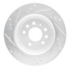 E-Line Drilled & Slotted Silver Brake Rotor, 2003-2011 GM, Position: Rear Right - image 4