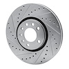 E-Line Drilled & Slotted Silver Brake Rotor, 2003-2011 GM, Position: Front Left - image 1