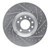 E-Line Drilled & Slotted Silver Brake Rotor, 2003-2011 GM, Position: Front Left - image 2