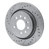 E-Line Drilled & Slotted Silver Brake Rotor, 2008-2011 GM, Position: Rear Left - image 3
