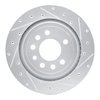 E-Line Drilled & Slotted Silver Brake Rotor, 2008-2011 GM, Position: Rear Right - image 2