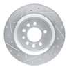 E-Line Drilled & Slotted Silver Brake Rotor, 2008-2011 GM, Position: Rear Right - image 3