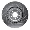 E-Line Drilled & Slotted Silver Brake Rotor, 2008-2011 GM, Position: Front Left - image 2
