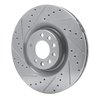 E-Line Drilled & Slotted Silver Brake Rotor, 2008-2011 GM, Position: Front Left - image 3