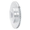 E-Line Drilled & Slotted Silver Brake Rotor, Fits Select GM, Position: Rear Left - image 1