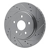 E-Line Drilled & Slotted Silver Brake Rotor, Fits Select GM, Position: Rear Right - image 1