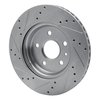 E-Line Drilled & Slotted Silver Brake Rotor, Fits Select GM, Position: Rear Right - image 3