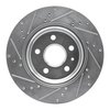 E-Line Drilled & Slotted Silver Brake Rotor, Fits Select GM, Position: Rear Right - image 4