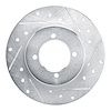 E-Line Drilled & Slotted Silver Brake Rotor, 1975-1982 Infiniti/Nissan, Position: Front Right - image 1