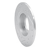 E-Line Drilled & Slotted Silver Brake Rotor, 1974-1975 Infiniti/Nissan, Position: Front Right - image 1