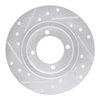 E-Line Drilled & Slotted Silver Brake Rotor, 1974-1975 Infiniti/Nissan, Position: Front Right - image 2