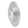 E-Line Drilled & Slotted Silver Brake Rotor, 1974-1975 Infiniti/Nissan, Position: Front Right - image 3