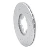E-Line Drilled & Slotted Silver Brake Rotor, 1981-1988 Infiniti/Nissan, Position: Front Right - image 4