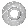 E-Line Drilled & Slotted Silver Brake Rotor, 1970-1973 Infiniti/Nissan, Position: Front Right - image 1
