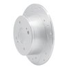 E-Line Drilled & Slotted Silver Brake Rotor, 1979-1981 Infiniti/Nissan, Position: Rear Left - image 3