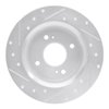 E-Line Drilled & Slotted Silver Brake Rotor, 1979-1981 Infiniti/Nissan, Position: Rear Right - image 2