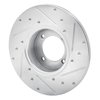 E-Line Drilled & Slotted Silver Brake Rotor, 1980-1983 Infiniti/Nissan, Position: Front Left - image 3