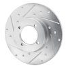 E-Line Drilled & Slotted Silver Brake Rotor, 1980-1983 Infiniti/Nissan, Position: Front Left - image 4